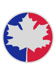 blau rot ahornblatt sport logo rund kreis herbst winter rot bunt farben blatt ahorn baum natur schön herbstlich jahreszeit design clipart logo cool hübsch