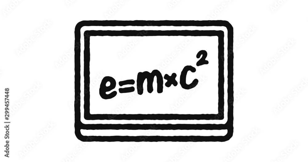 Poster education outline icon animation footage/video. hand drawn like symbol animated with motion graphic,