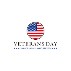 Vector design of Veterans Day template writing