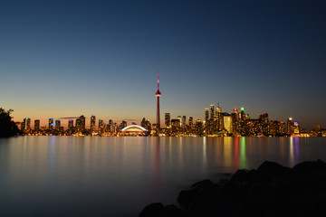 Naklejka premium Cityscapes and night scenes of Toronto city in Canada