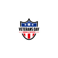 Obraz premium Vector design of Veterans Day template writing
