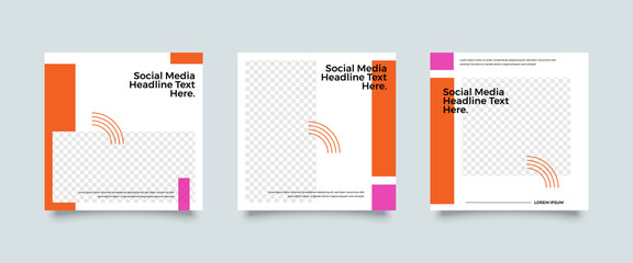 Modern promotion square web banner for social media mobile apps. Elegant sale and discount promo backgrounds for digital marketing