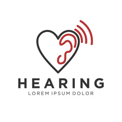 Ear listening logo, for ear specialist and the need for ear treatment products