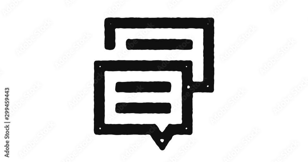 Poster revision outline icon animation footage/video. hand drawn like symbol animated with motion graphic, 