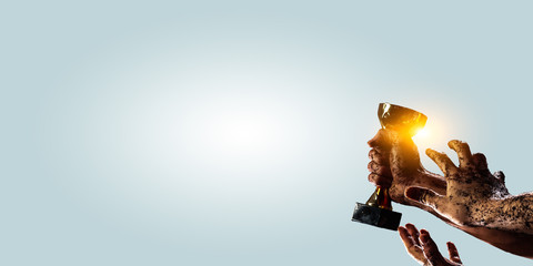 Fighting for victory. Mixed media