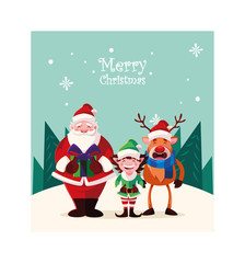 card of christmas with label merry christmas