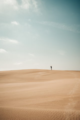 Person walks around on a Sand Dune