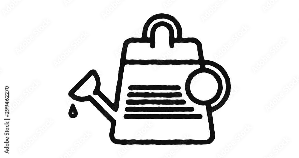 Aufkleber irrigation outline icon animation footage/video. hand drawn like symbol animated with motion graphic