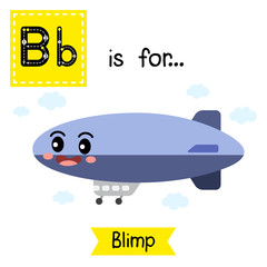 Letter B tracing. Blimp