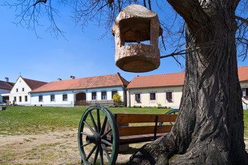  famous Holasovice village, South Bohemia, Czech republic protected by UNESCO. Typical peasant...