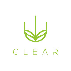 Organic farming logo design - eco nature green leaf planting tree farm agricultural 