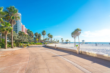 Clearwater-strand met prachtig wit zand in Florida, VS