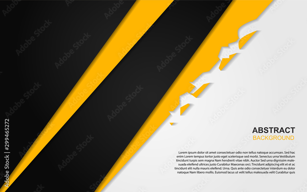 Aufkleber abstract modern vector background with contrast color black and yellow. vector design template for c