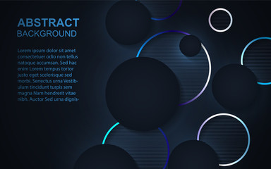 Luxury paper shapes frame background with steel colorful line element. Vector design template for modern cover, celebration banner, card corporate, business advertising