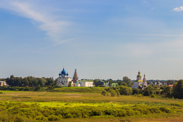 Fototapeta na wymiar View of Suzdal town in Russia. Golden ring of Russia