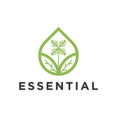 Organic farming logo design - eco nature green leaf planting tree farm agricultural 