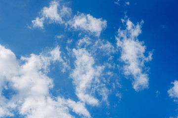 Fototapeta na wymiar Air clouds in the blue sky.
