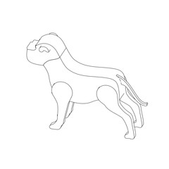coloring page illustration of a dog