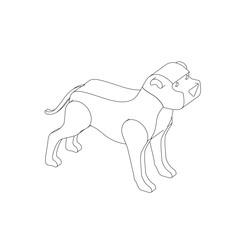 coloring page illustration of a dog