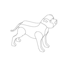 Fototapeta premium coloring page illustration of a dog