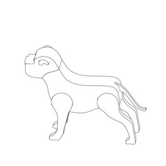 coloring page illustration of a dog