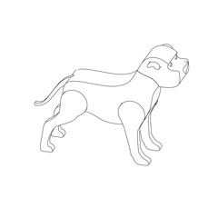 coloring page illustration of a dog