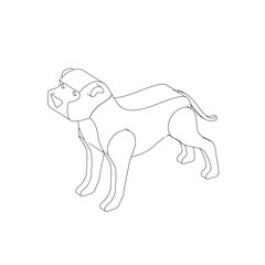 coloring page illustration of a dog