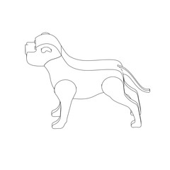 coloring page illustration of a dog
