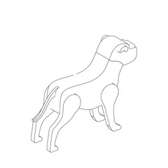 coloring page illustration of a dog