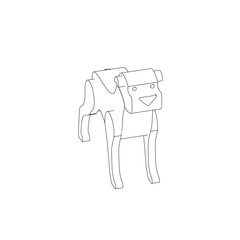 coloring page illustration of a dog