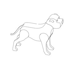 coloring page illustration of a dog