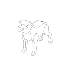 coloring page illustration of a dog