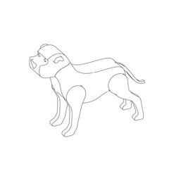 coloring page illustration of a dog