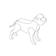 coloring page illustration of a dog