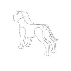 coloring page illustration of a dog