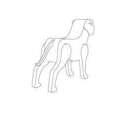 coloring page illustration of a dog