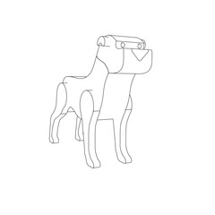coloring page illustration of a dog