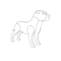 coloring page illustration of a dog