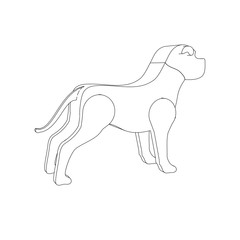coloring page illustration of a dog