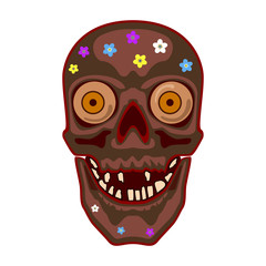 Skull. Abstract concept, icon. Vector illustration on white background.