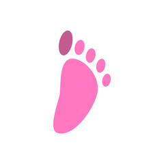 Foot palm icon design template vector illustration