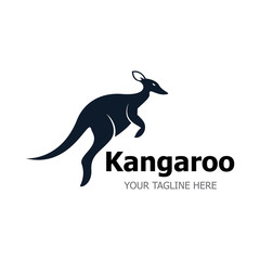 Kangaroo Logo Template vector illustration simple
