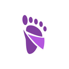 Foot palm icon design template vector illustration