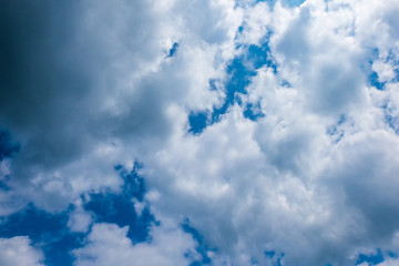 Clouds with blue sky and sunlight