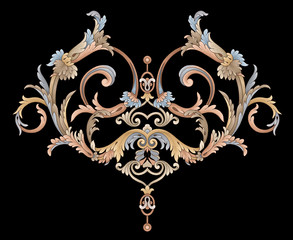Decorative elegant luxury design.Vintage elements in baroque, rococo style.Design for cover, fabric, textile, wrapping paper .