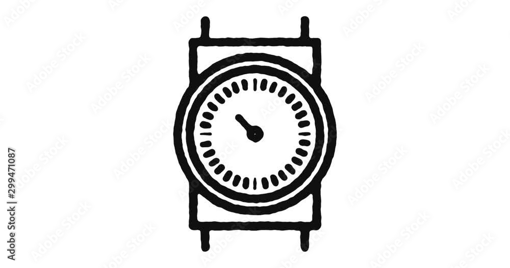 Poster luxury accessories outline icon animation footage/video. hand drawn like symbol animated with motion