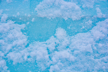 The texture of the ice. The frozen water.Winter background 