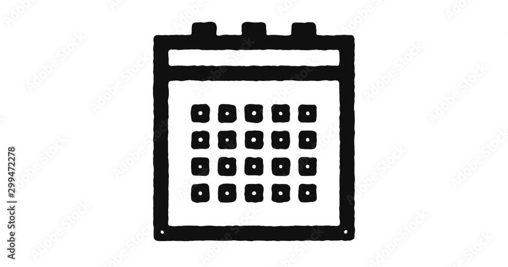 Poster special days outline icon animation footage/video. hand drawn like symbol animated with motion graph