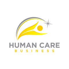 Family care social logo modern design hand logo human logo design simple minimalist design