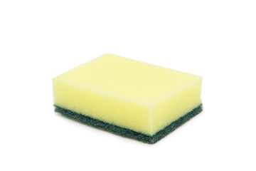 Isolated of household cleaning sponge